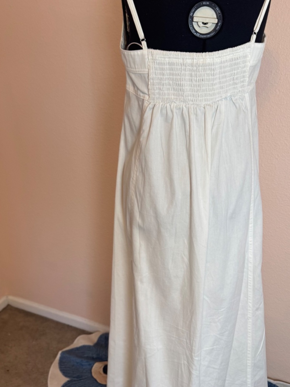 Boho Chic Cottagecore Free People Just Jill Denim Maxi Dress Medium Ivory Medium - Picture 4 of 13